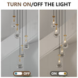 Pendant Light Fixture Cluster Adjustable Hanging For Kitchen Island - Image 2
