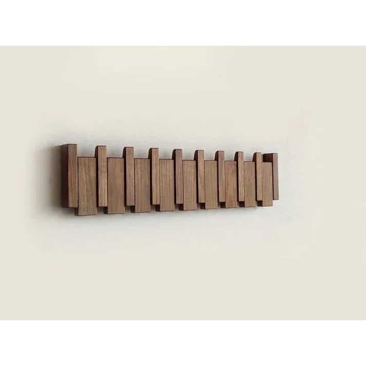 Piano-Shaped Design High-Quality Wood Piano Shaped Coat Rack - Image 8
