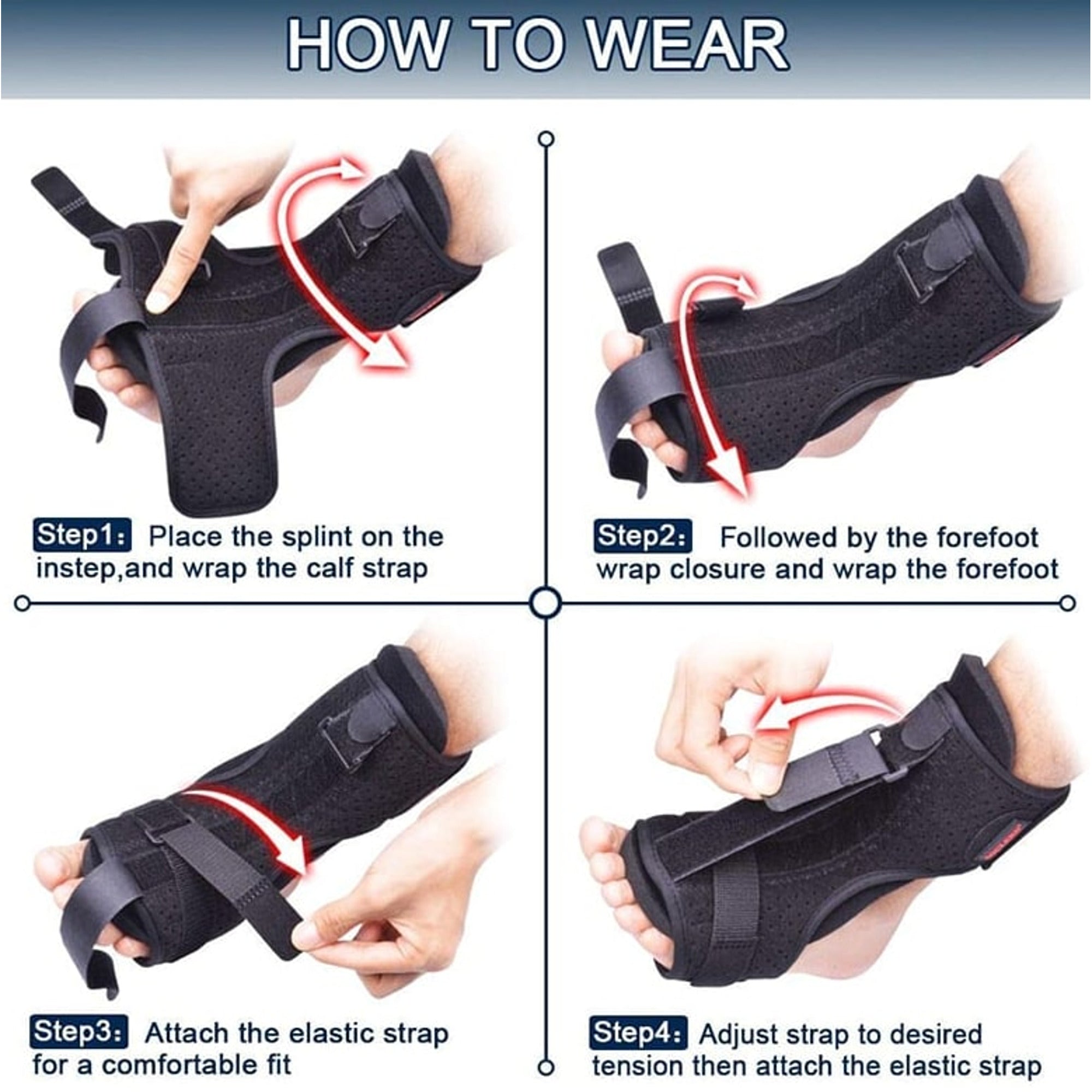 Plantar Fasciitis Night Splint Adjustable Breathable Support Brace For Pain Relief - Image 7