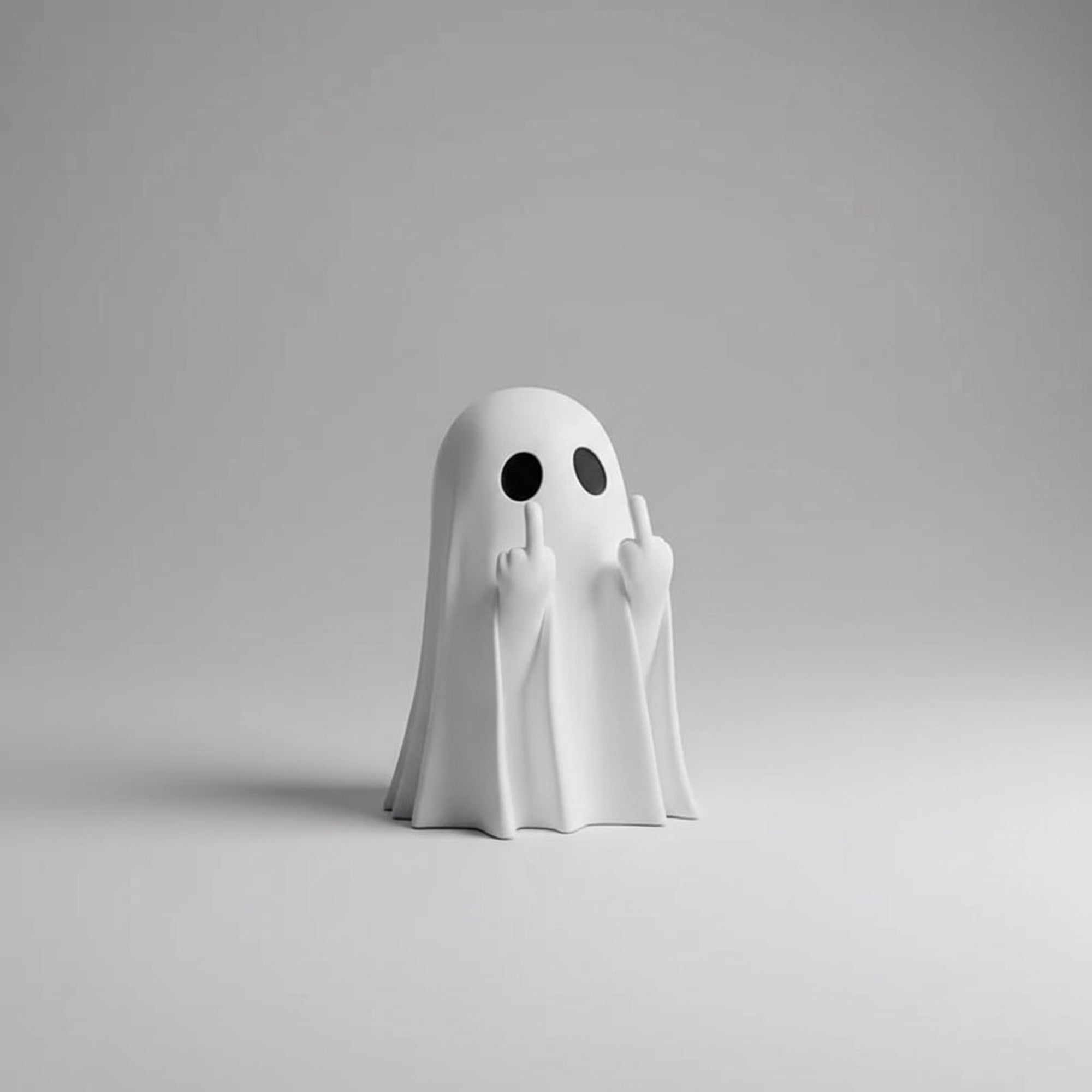 Plastic Middle Finger Gesture Halloween Table Decorations Ghost Figurine - Image 1