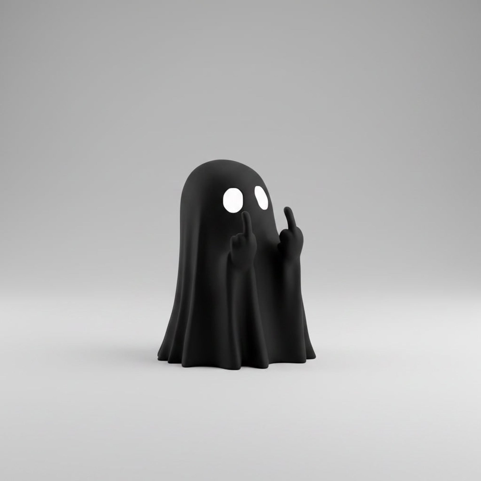 Plastic Middle Finger Gesture Halloween Table Decorations Ghost Figurine - Image 2