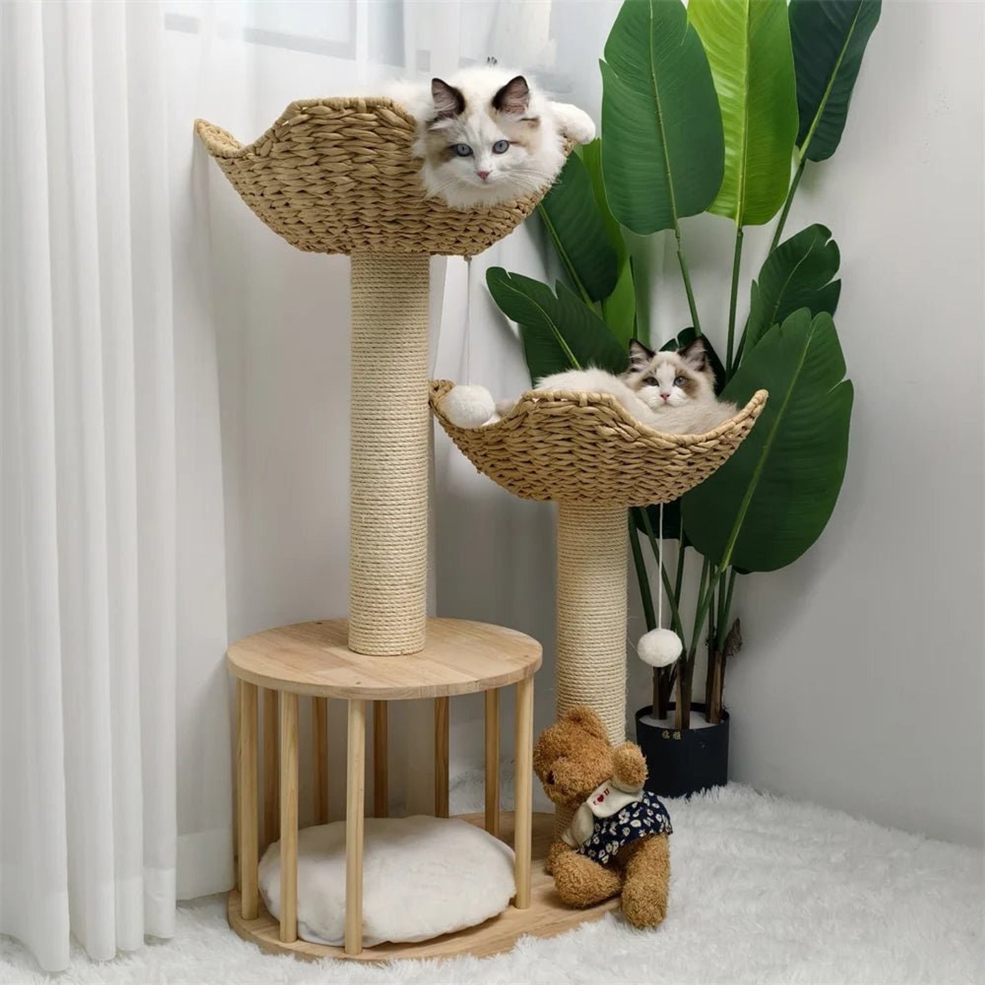 Plush Three Tier Cat Tree - Image 4
