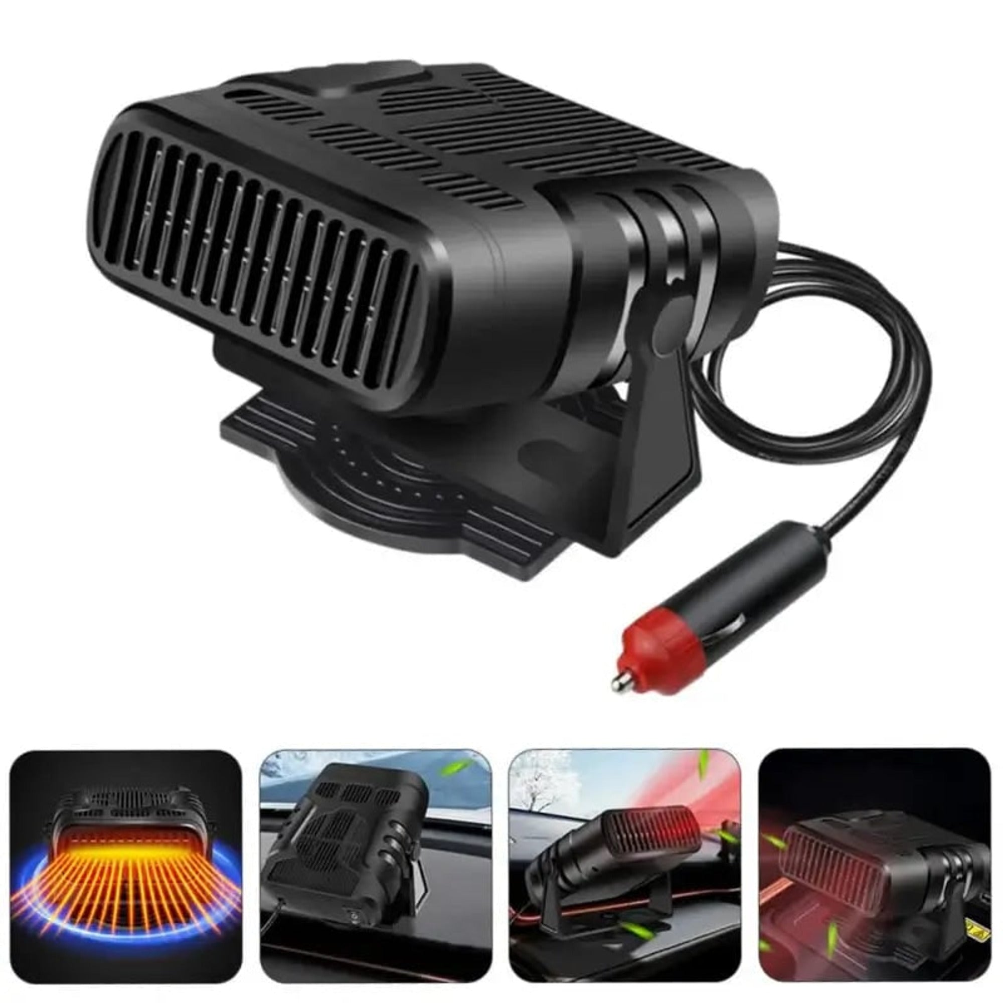 Portable Car Heater And Cooler With 360° Rotatable Bracket For Customizable Airflow And Improved Visibility - Image 3
