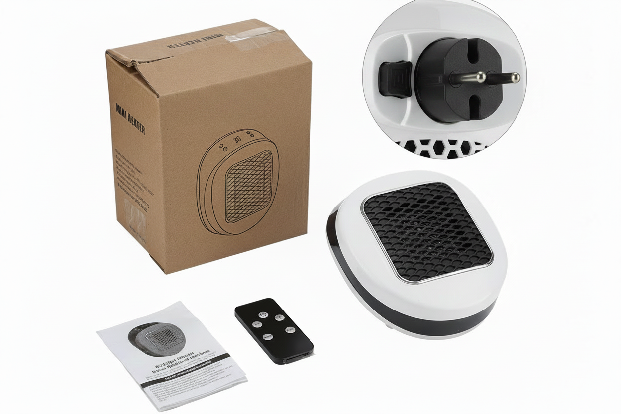Portable Electric Heater 600w Compact Fast Heating Device With Remote Control For Energy-Efficient Warmth In Any Room - Image 5
