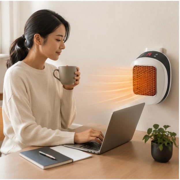 Portable Electric Heater 600w Compact Fast Heating Device With Remote Control For Energy-Efficient Warmth In Any Room - Image 6