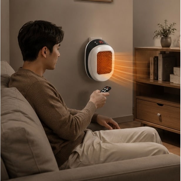 Portable Electric Heater 600w Compact Fast Heating Device With Remote Control For Energy-Efficient Warmth In Any Room - Image 7