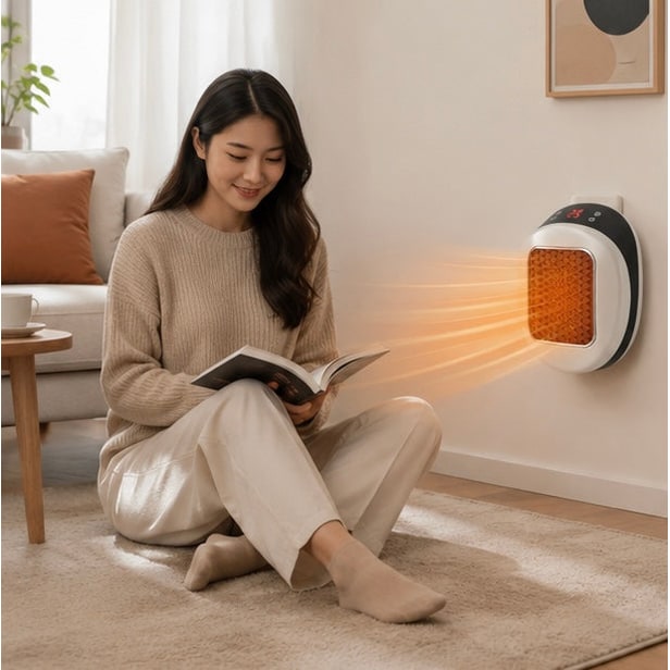 Portable Electric Heater 600w Compact Fast Heating Device With Remote Control For Energy-Efficient Warmth In Any Room - Image 9