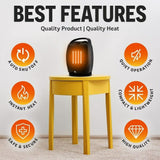Portable Electric Heater With Super Quiet Oscillating Space For Indoor Use - Image 2