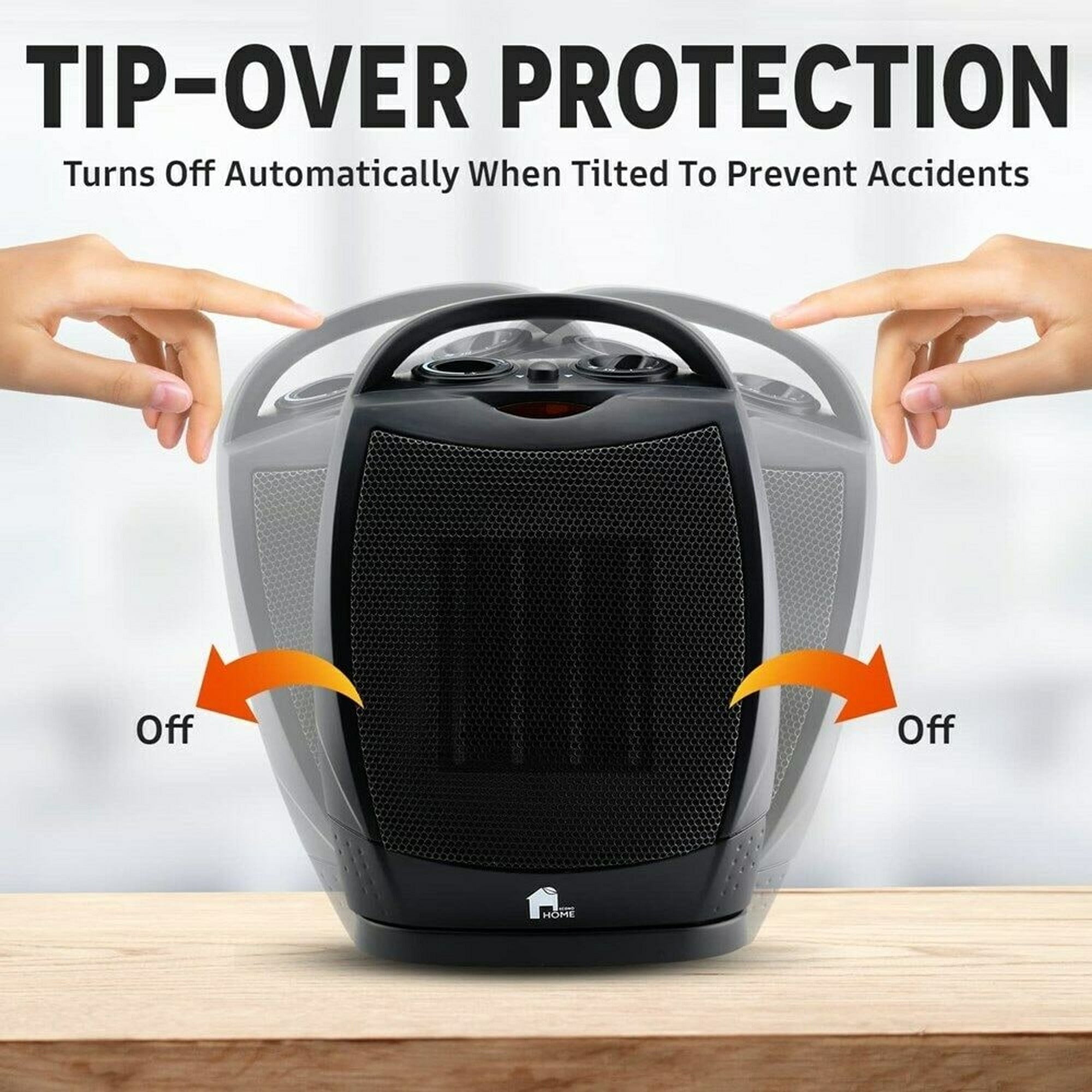 Portable Electric Heater With Super Quiet Oscillating Space For Indoor Use - Image 3