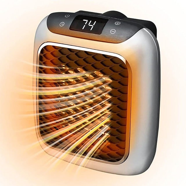 Portable Electric Heater With Thermostat 800 Watts Wall Plug Space Whisper-Quiet Operation 12-Hour Programmable Timer - Image 7