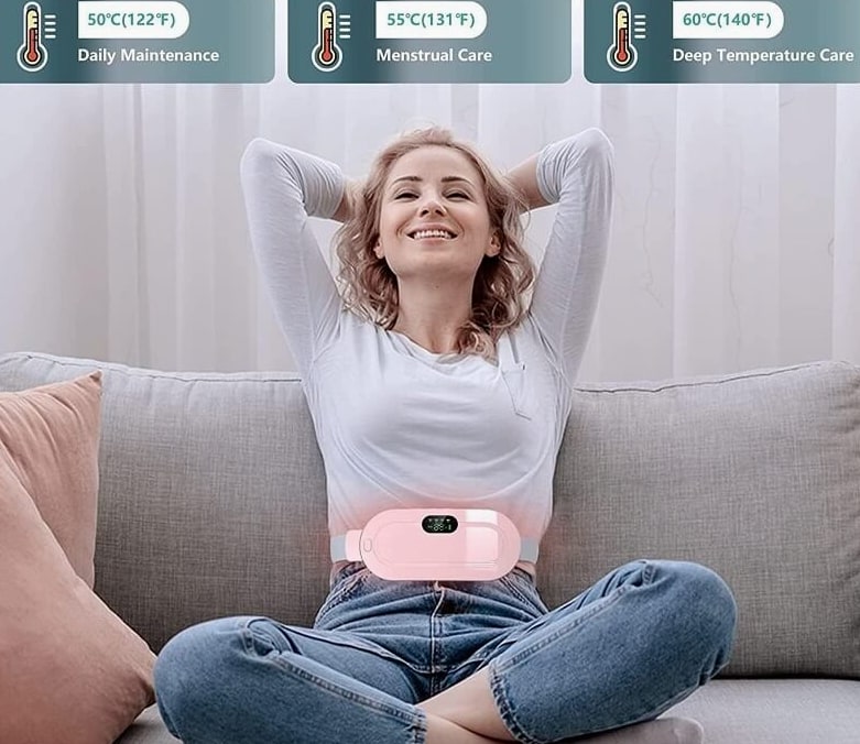 Portable Massaging Heating Pad For Menstrual Cramp And Period Pain Relief - Image 4