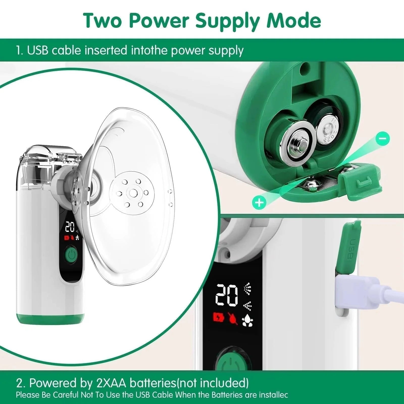 Portable Nebulizer With Ultrafine Mist USB Rechargeable And Whisper-Quiet Operation - Image 5