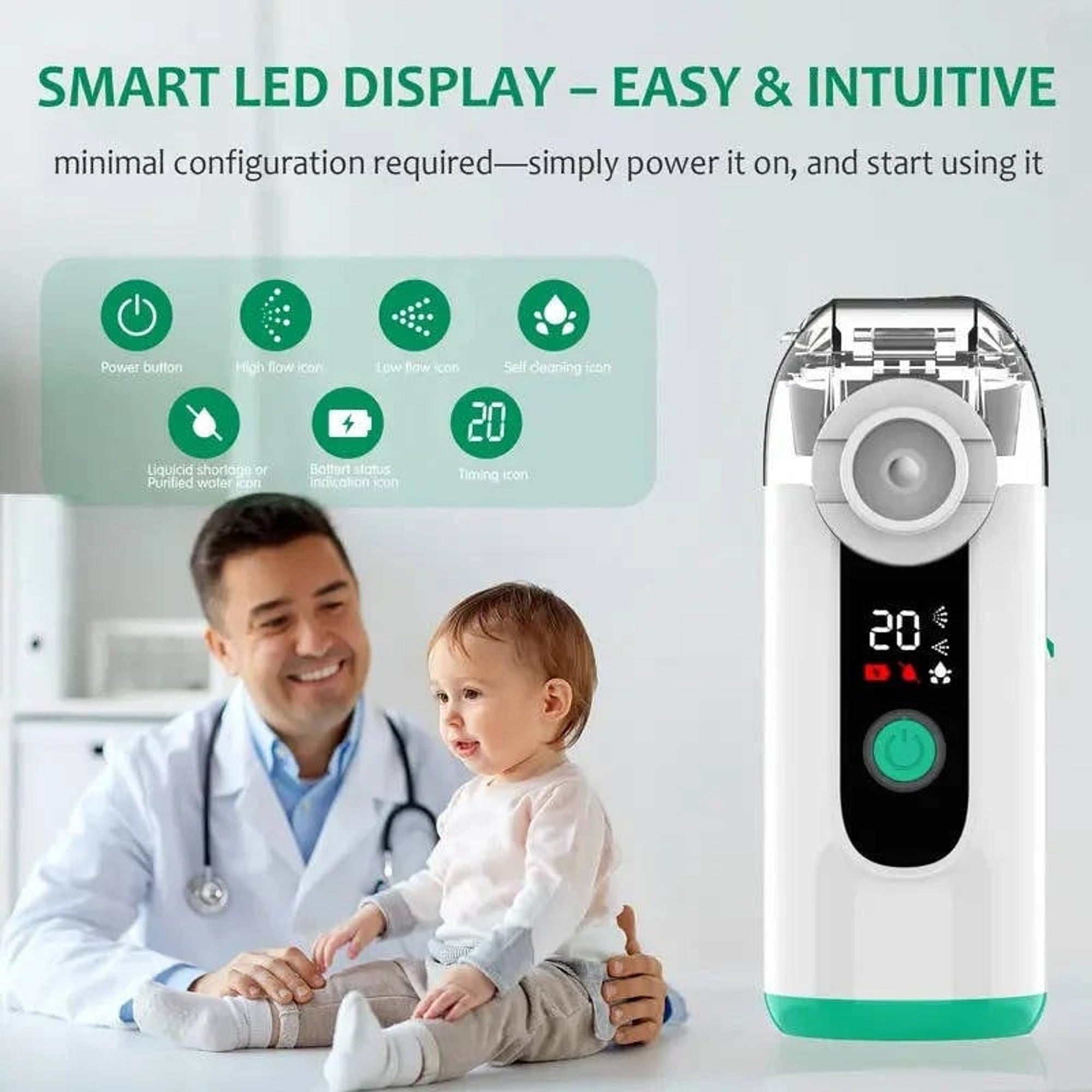 Portable Nebulizer With Ultrafine Mist USB Rechargeable And Whisper-Quiet Operation - Image 3