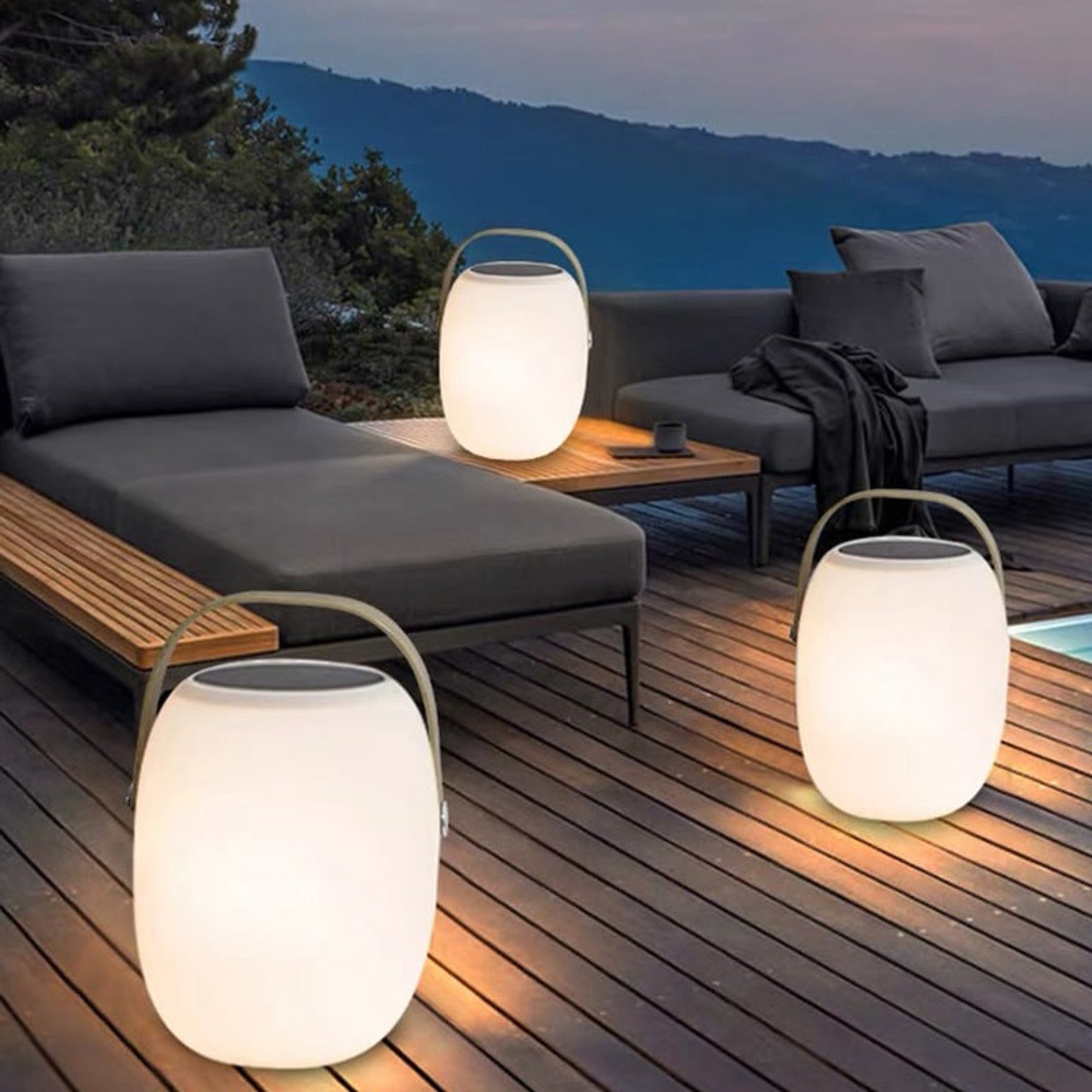 Portable Outdoor Lantern LED Waterproof Cylindrical With Handle - Image 1