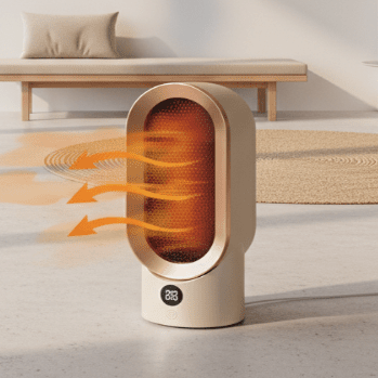 Portable Travel Heater With Ptc Ceramic Technology Compact Lightweight Design For Desk Use Overheat Protection - Image 1