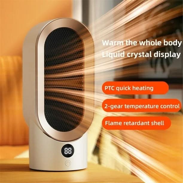 Portable Travel Heater With Ptc Ceramic Technology Compact Lightweight Design For Desk Use Overheat Protection - Image 2