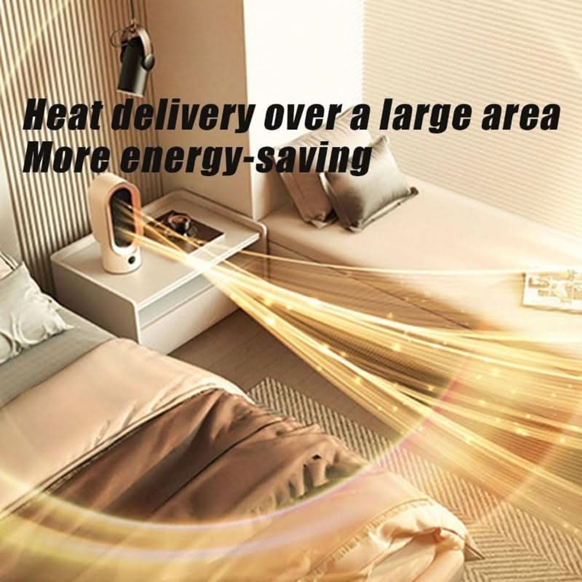 Portable Travel Heater With Ptc Ceramic Technology Compact Lightweight Design For Desk Use Overheat Protection - Image 3