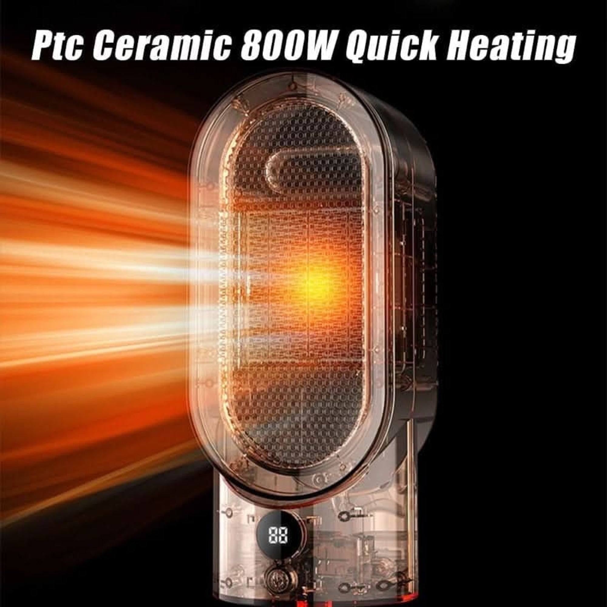 Portable Travel Heater With Ptc Ceramic Technology Compact Lightweight Design For Desk Use Overheat Protection - Image 5