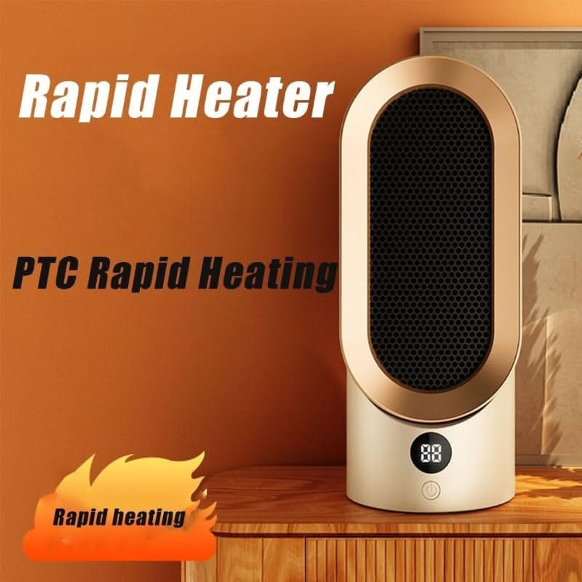 Portable Travel Heater With Ptc Ceramic Technology Compact Lightweight Design For Desk Use Overheat Protection - Image 6