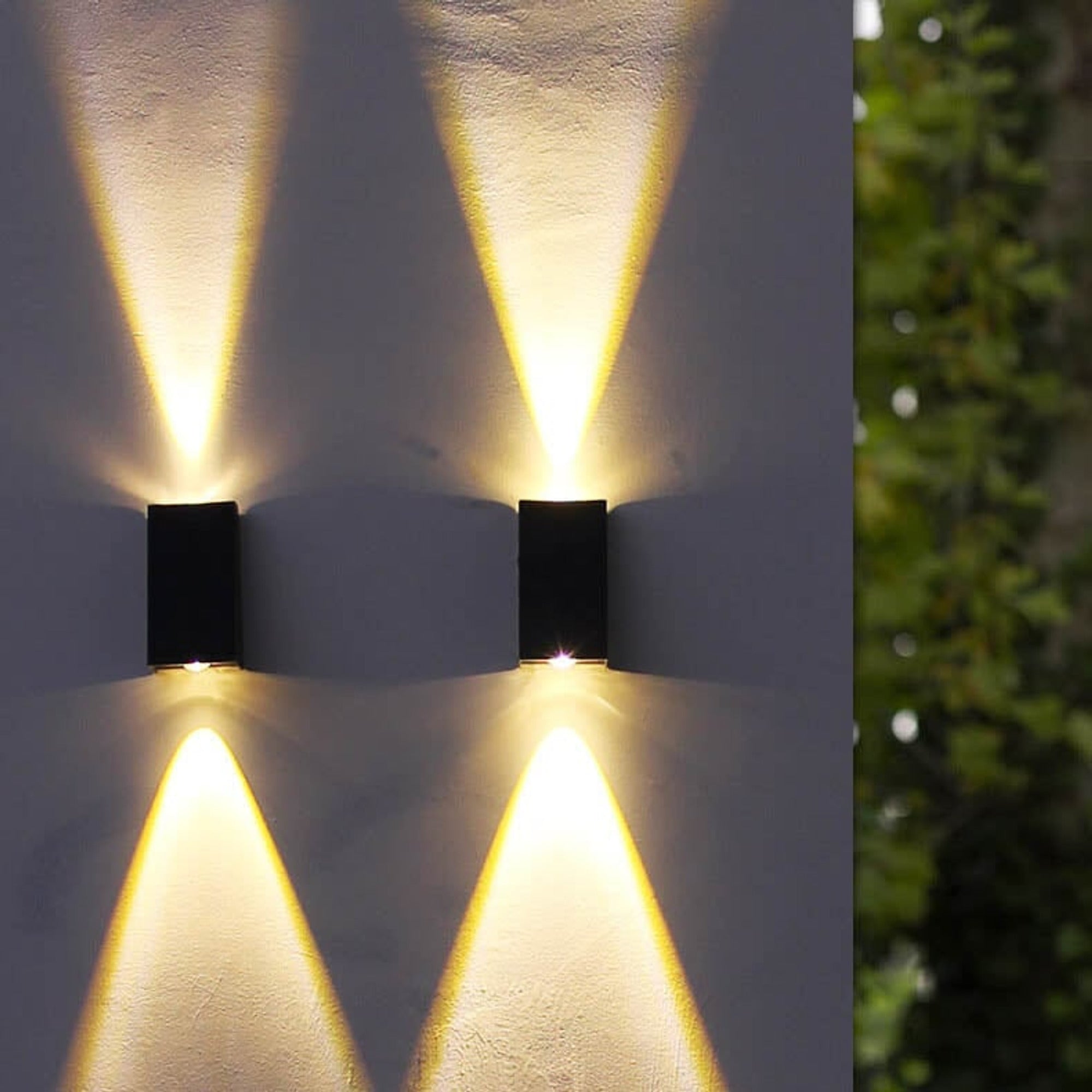 Powered Wall Sconce Rectangular Plastic Outdoor Downward Beam - Image 7