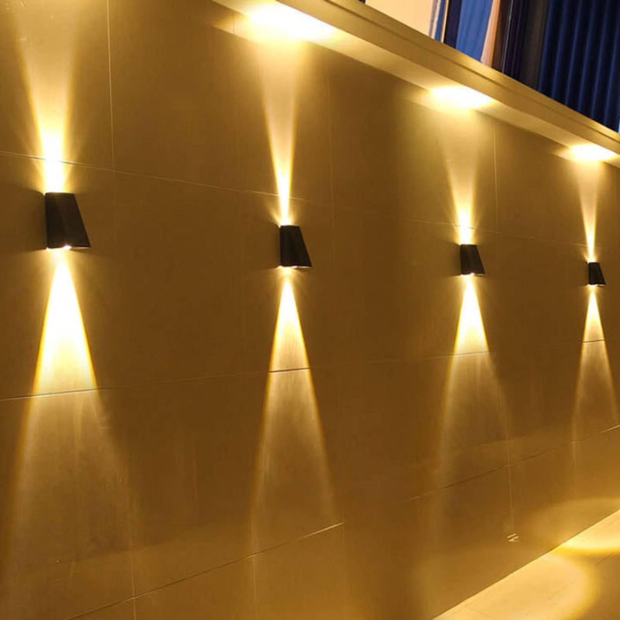 Powered Wall Sconce Rectangular Plastic Outdoor Downward Beam - Image 3