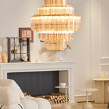 Prismatic Glass Neo Deco Chandelier With Chain Cascade - Image 10