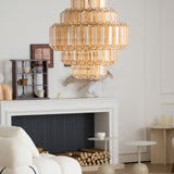 Prismatic Glass Neo Deco Chandelier With Chain Cascade - Image 11