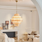 Prismatic Glass Neo Deco Chandelier With Chain Cascade - Image 12