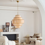 Prismatic Glass Neo Deco Chandelier With Chain Cascade - Image 13