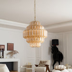Prismatic Glass Neo Deco Chandelier With Chain Cascade - Image 14