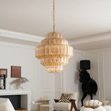 Prismatic Glass Neo Deco Chandelier With Chain Cascade - Image 14