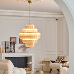Prismatic Glass Neo Deco Chandelier With Chain Cascade - Image 15