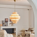 Prismatic Glass Neo Deco Chandelier With Chain Cascade - Image 15