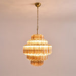 Prismatic Glass Neo Deco Chandelier With Chain Cascade - Image 16