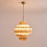 Prismatic Glass Neo Deco Chandelier With Chain Cascade - Image 16