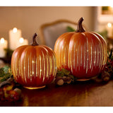 Projection Pumpkin With Hand-Blown Venetian Glass Starry Night Design - Image 1