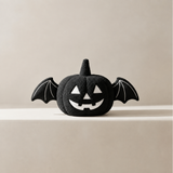 Halloween Lanterns Pumpkin Pillow With Bat Wings - Black Pillow