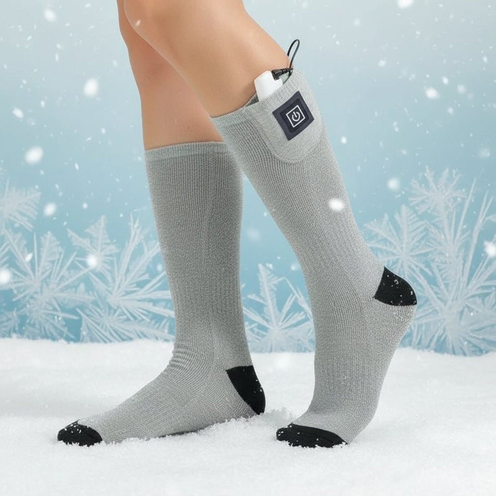 Rechargeable Battery Heated Socks OUTHEAT Portable Heater With Adjustable Heat Levels - Image 1