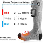 Rechargeable Battery Heated Socks With Moisture Wicking Ankle And Calf High Fit - Image 4
