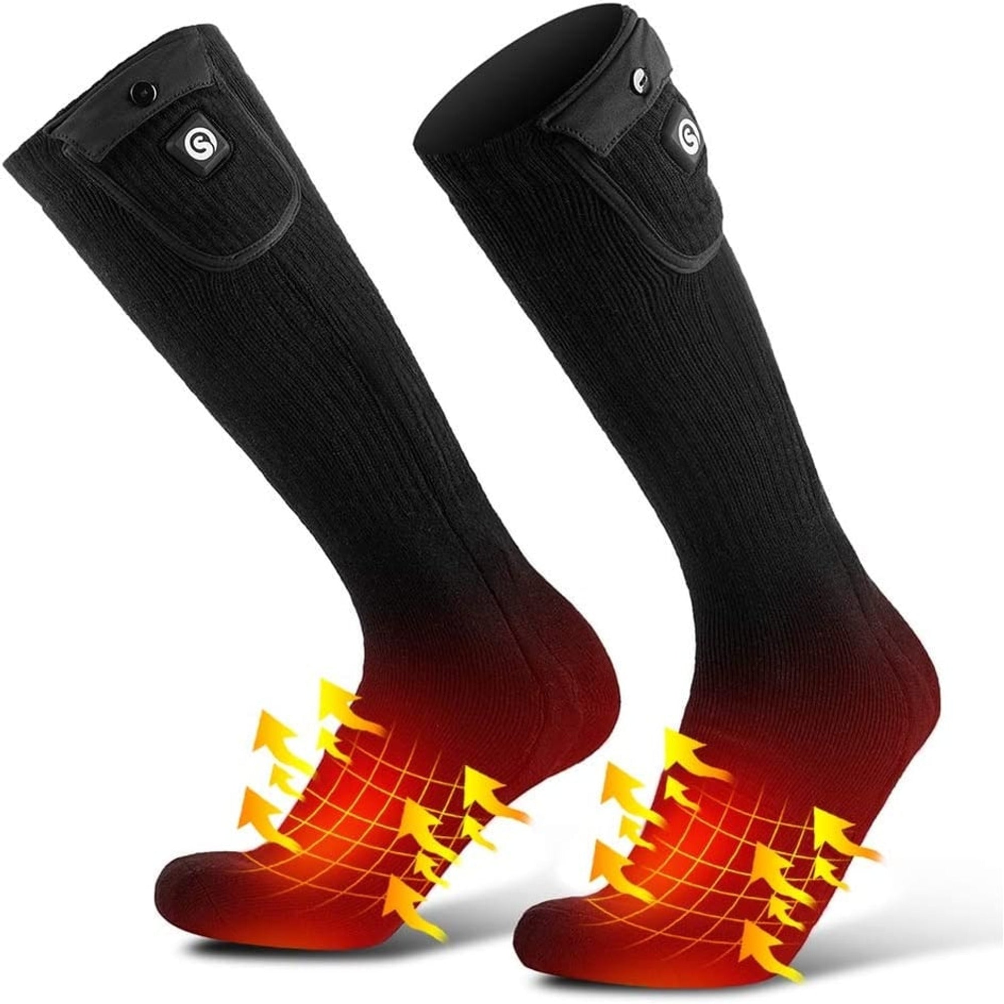 Rechargeable Battery Heated Socks With Moisture Wicking Ankle And Calf High Fit - Image 8