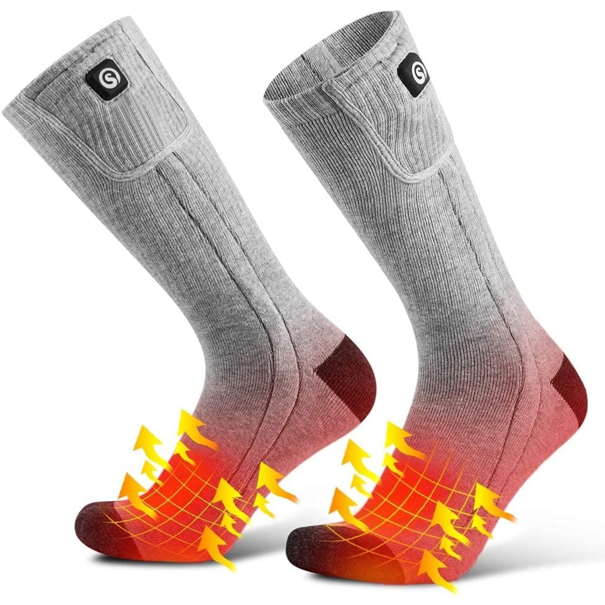 Rechargeable Battery Heated Socks With Moisture Wicking Ankle And Calf High Fit - Image 9