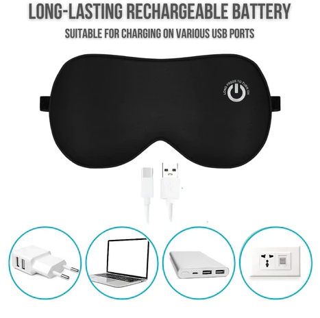 Rechargeable Heated Eye Mask With Three Heat Modes And Detachable Silk Cover - Image 6