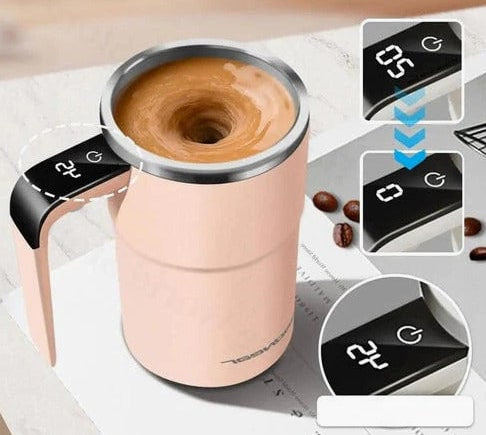 Rechargeable Self-Stirring Mug With LED Temperature Display - Image 8