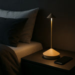 Rechargeable Table Lamp Minimalist Cone Touch Light Plastic Base - Image 3
