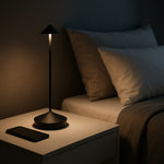 Rechargeable Table Lamp Minimalist Cone Touch Light Plastic Base - Image 5