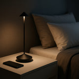 Rechargeable Table Lamp Minimalist Cone Touch Light Plastic Base - Image 5