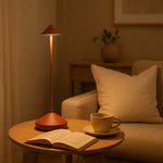 Rechargeable Table Lamp Minimalist Cone Touch Light Plastic Base - Image 4