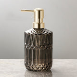 Refillable Soap Dispenser Faceted Glass Liquid Pump - Image 10