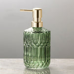 Refillable Soap Dispenser Faceted Glass Liquid Pump - Image 11