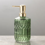 Refillable Soap Dispenser Faceted Glass Liquid Pump - Image 11